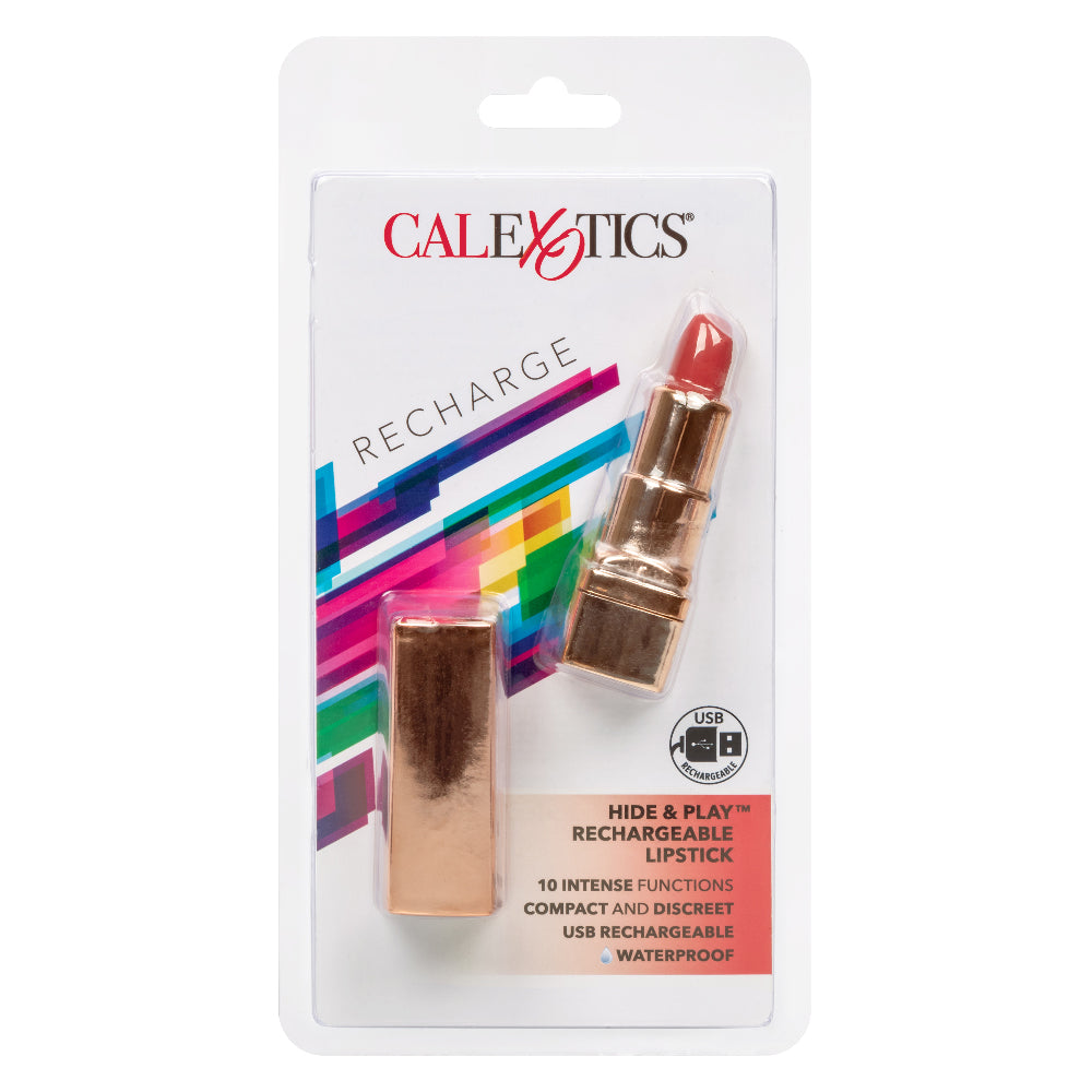 Hide and Play Rechargeable Lipstick Red Mini Massager BULLETS