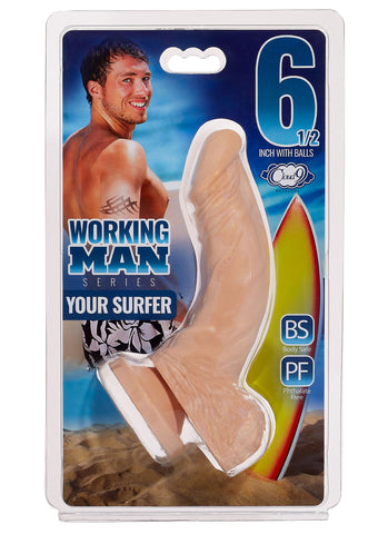 Cloud 9 Working Man 6.5 Inch Dong with Balls and Suction Base Dongs Realistic