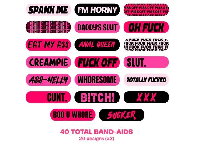 Naughty Naughty XXX Ouchie Stix – 40-Pack Bandages > Novelties > Gag Gifts