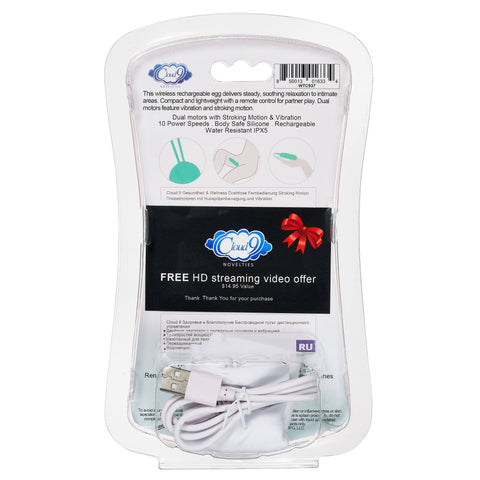 Health and Wellness Wireless Remote-Controlled Egg (Rechargeable) – Dual Motor Stroking Motion Vibrator EGGS