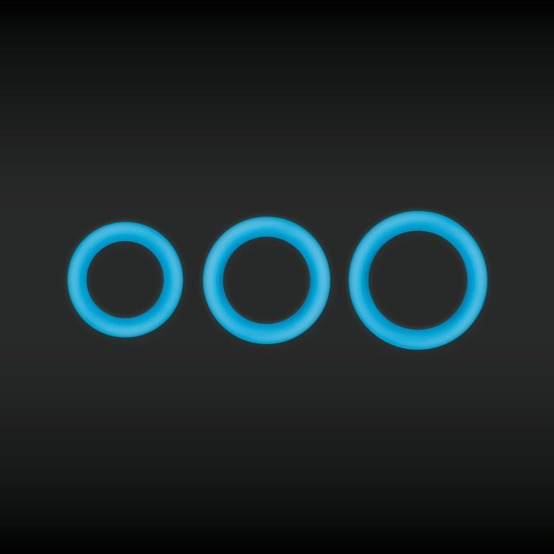 Firefly Halo Glow In The Dark Small Silicone Cock Ring 50mm Blue COCK RINGS