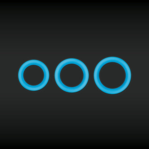 Firefly Halo Glow In The Dark Small Silicone Cock Ring 50mm Blue COCK RINGS