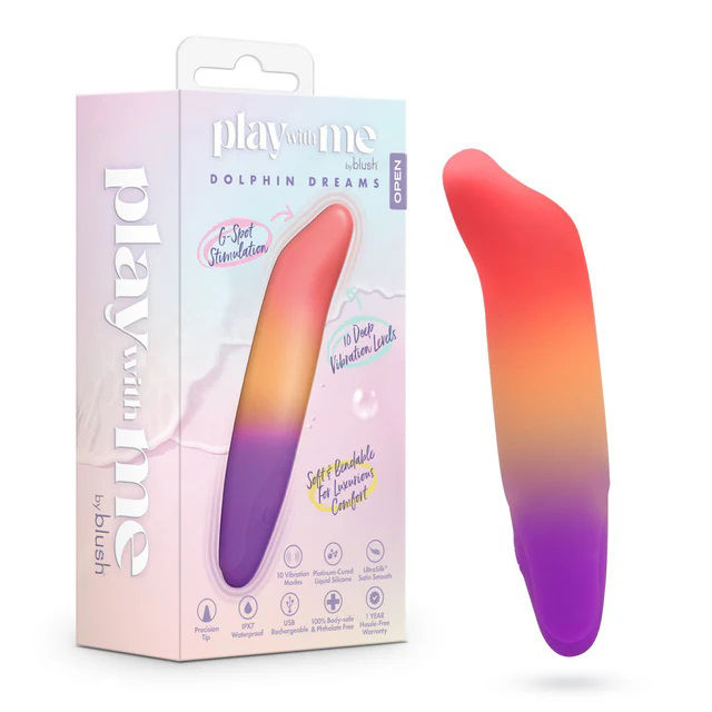Play With Me Dolphin Dreams Bendable Clitoral Vibrator Toy Multi BULLETS