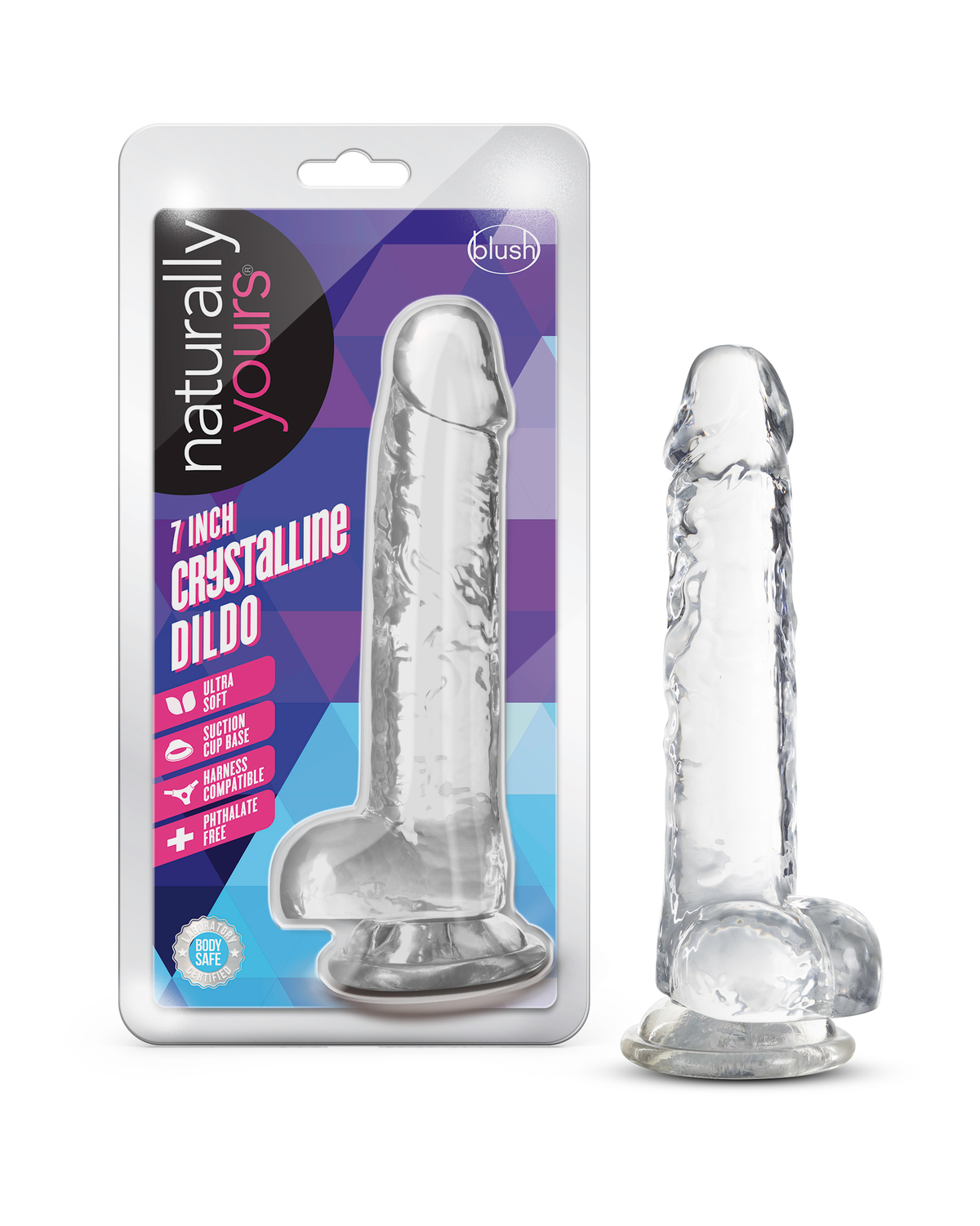 Naturally Yours 7 Inch Crystaline Dildo Diamond > Dildos > Realistic Dildos