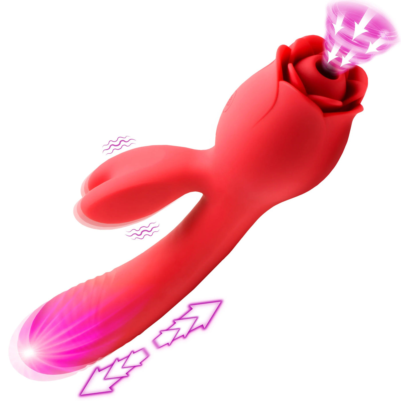 Blooming Bunny Silicone Rabbit Vibrator with Sucking Thrust VIBRATORS-RABBIT-MULTI