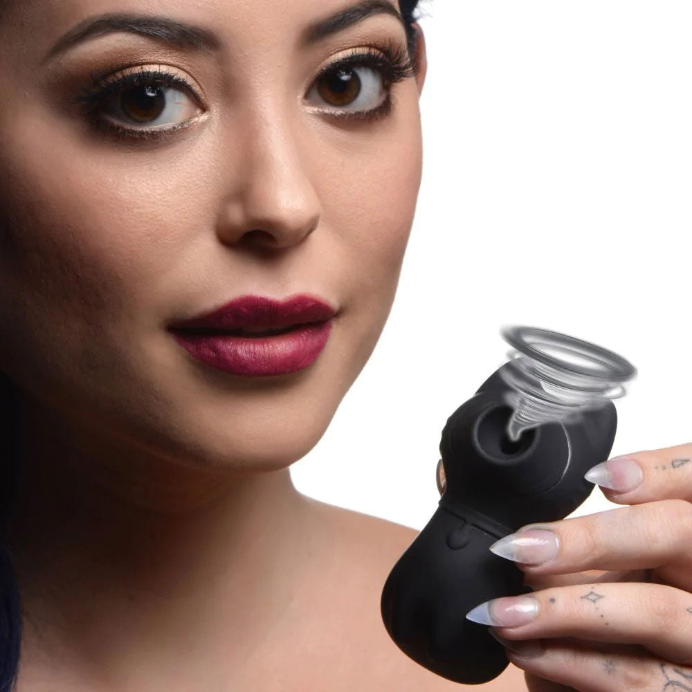 Sucky Kitty (Black) – Clitoral Stimulator with 7 Levels of Suction > Sex Toys For Ladies > Clitoral Vibrators and Stimulators