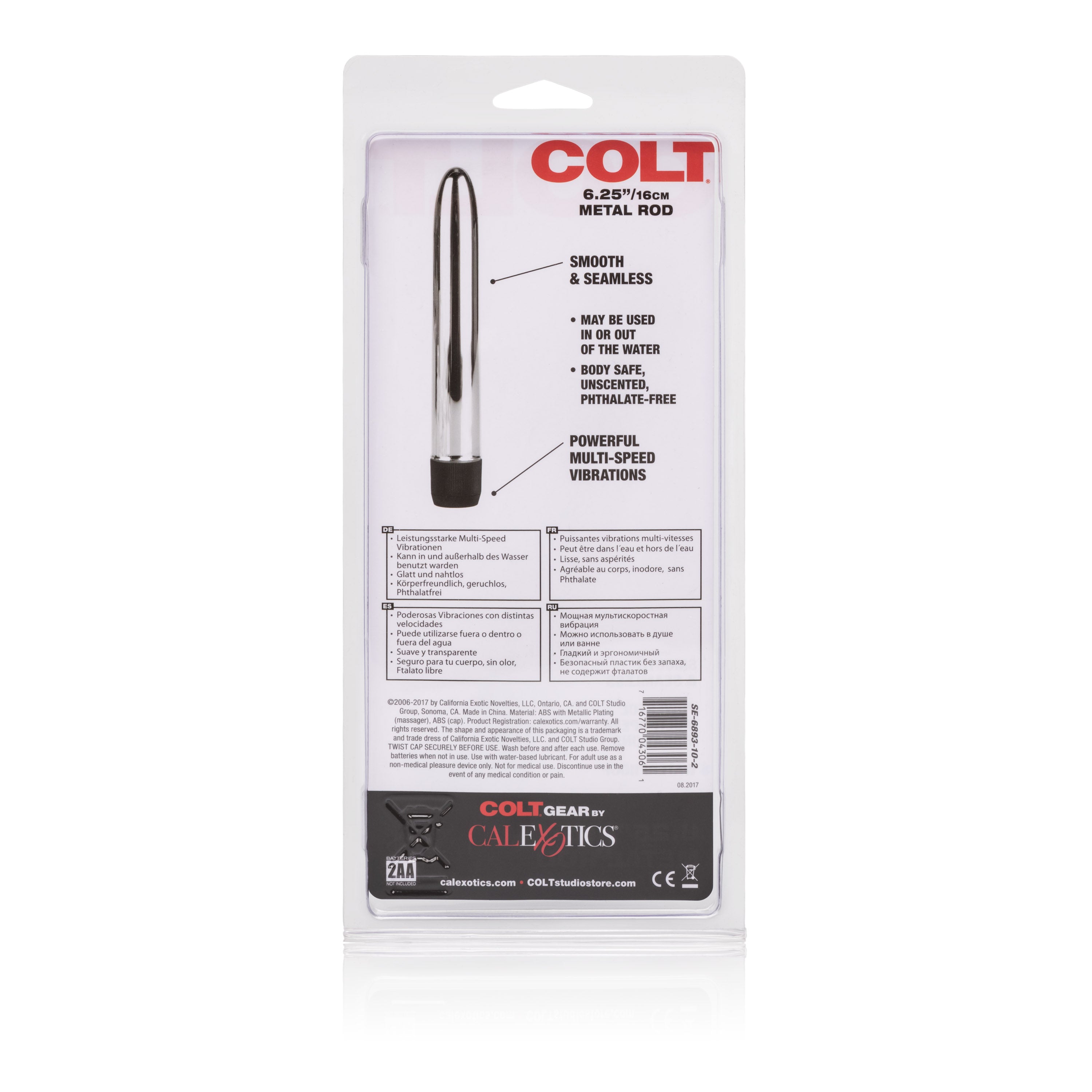 Colt Metal 6.25 Inch Multi-Speed Silver Vibrator – ABS Plastic Seamless Design > Vibrators > Standard Vibrators