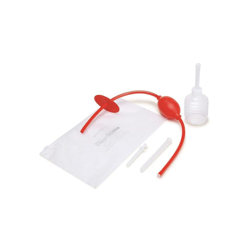 Xgen Products HEALTH CARE Red CleanScene 5 Piece Higginson Anal Douche Set 848416010417