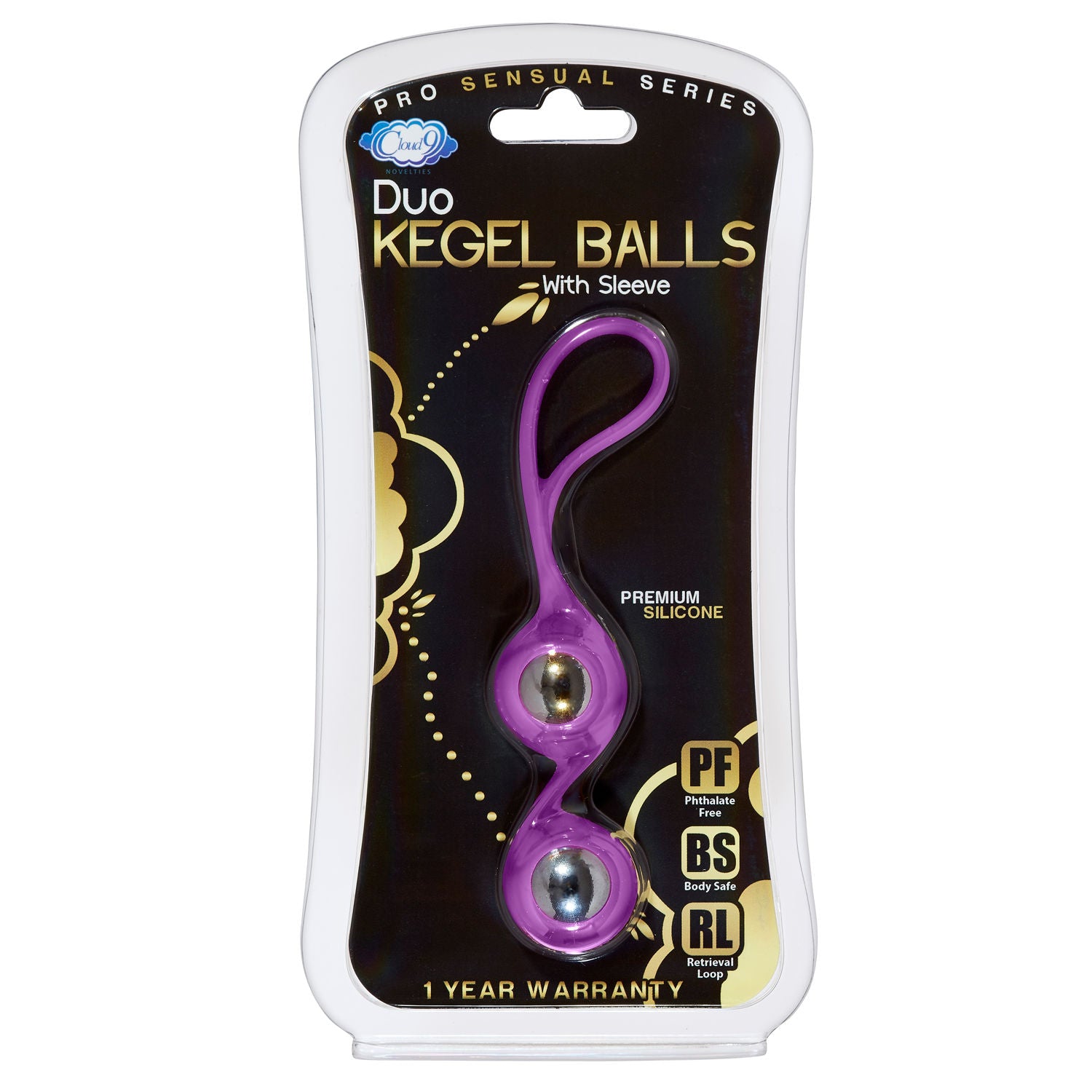 Duo Kegel Balls Black Silicone Pelvic Floor Exerciser Kit Purple > Sex Toys For Ladies > Kegel Exercise