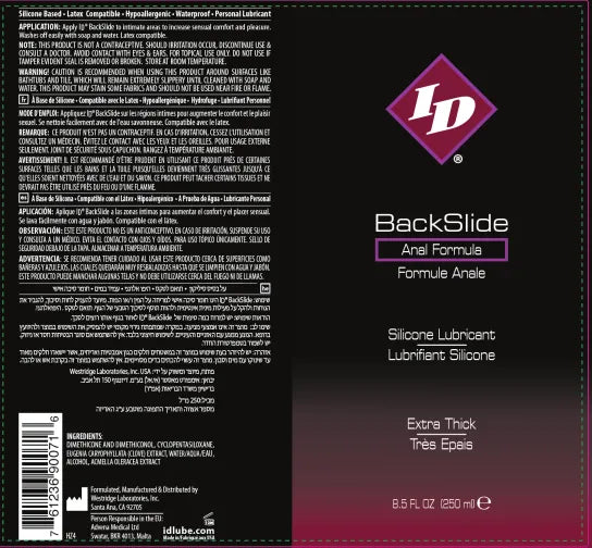 ID Backslide – Silicone Lubricant 8.5 Oz Default Title > Lube > Anal