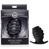 XR Brands ANAL TOYS Black Master Series Hive Ass Tunnel - Large 10 cm Hollow Plug 848518032881