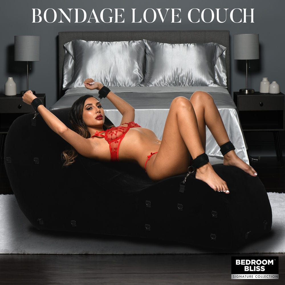 XR Brands BONDAGE-TOYS Black Bedroom Bliss Bondage Love Couch 848518049513