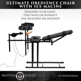 XR Brands BONDAGE-TOYS Black Master Series Ultimate Obedience Chair with Sex Machine 848518051530