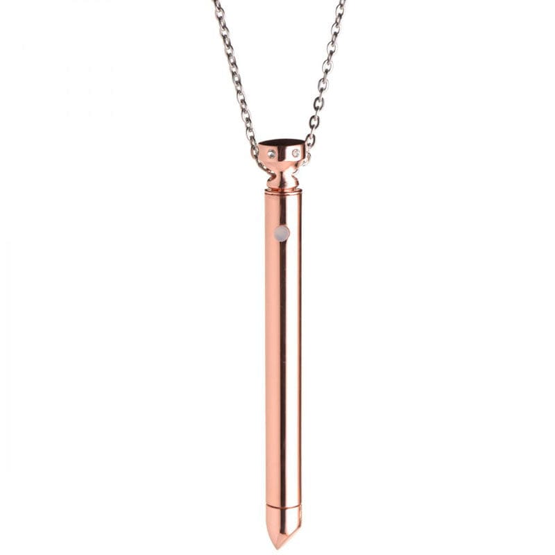 XR Brands BULLETS & EGGS Rose Gold Charmed 7X Vibrating Necklace -  Rechargeable Vibrating Necklace 848518046260