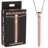 XR Brands BULLETS & EGGS Rose Gold Charmed 7X Vibrating Necklace -  Rechargeable Vibrating Necklace 848518046260