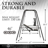 XR Brands SWINGS Black Master Series Throne 848518051790