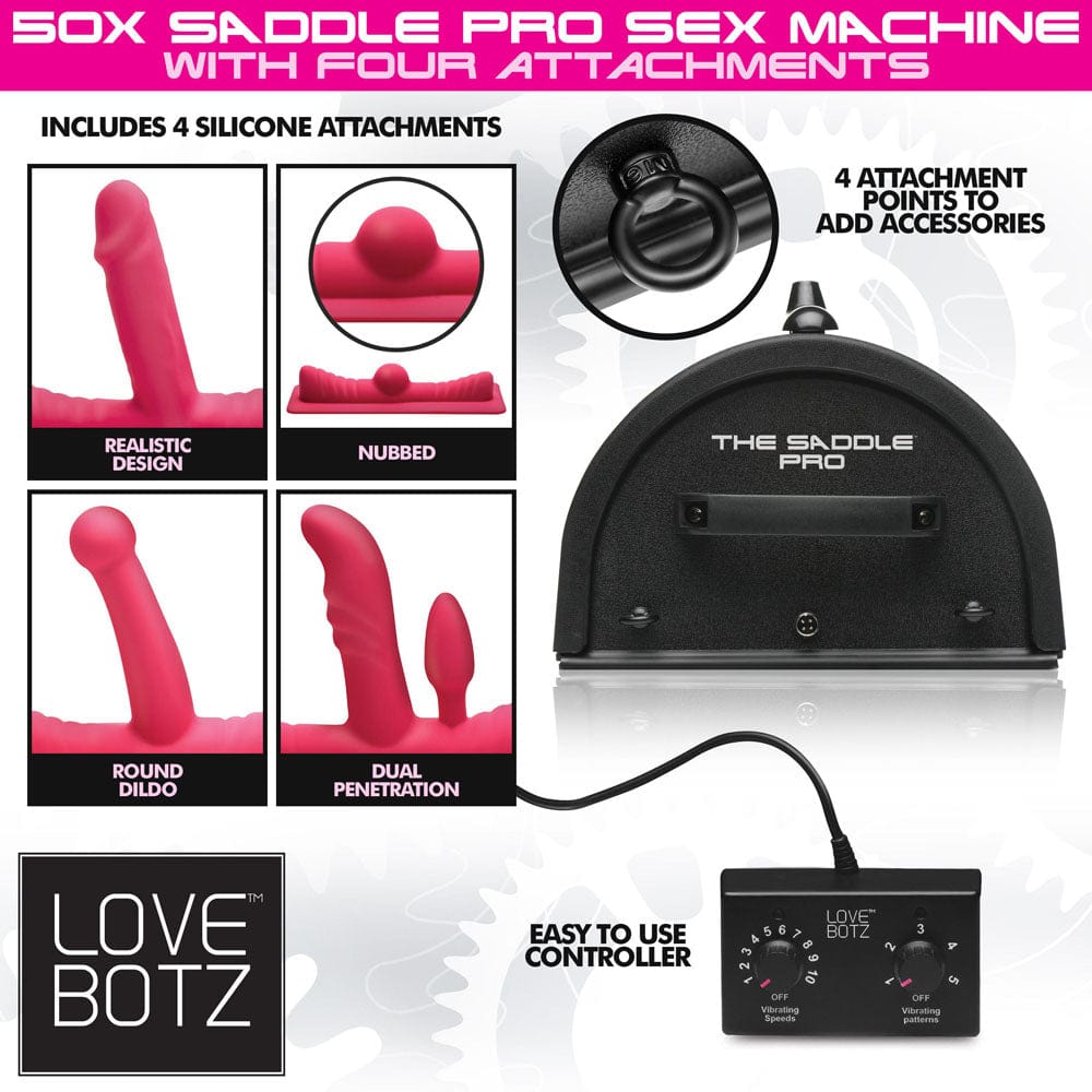 XR Brannds MACHINES LoveBotz 50X Saddle Pro Sex Machine 848518048943