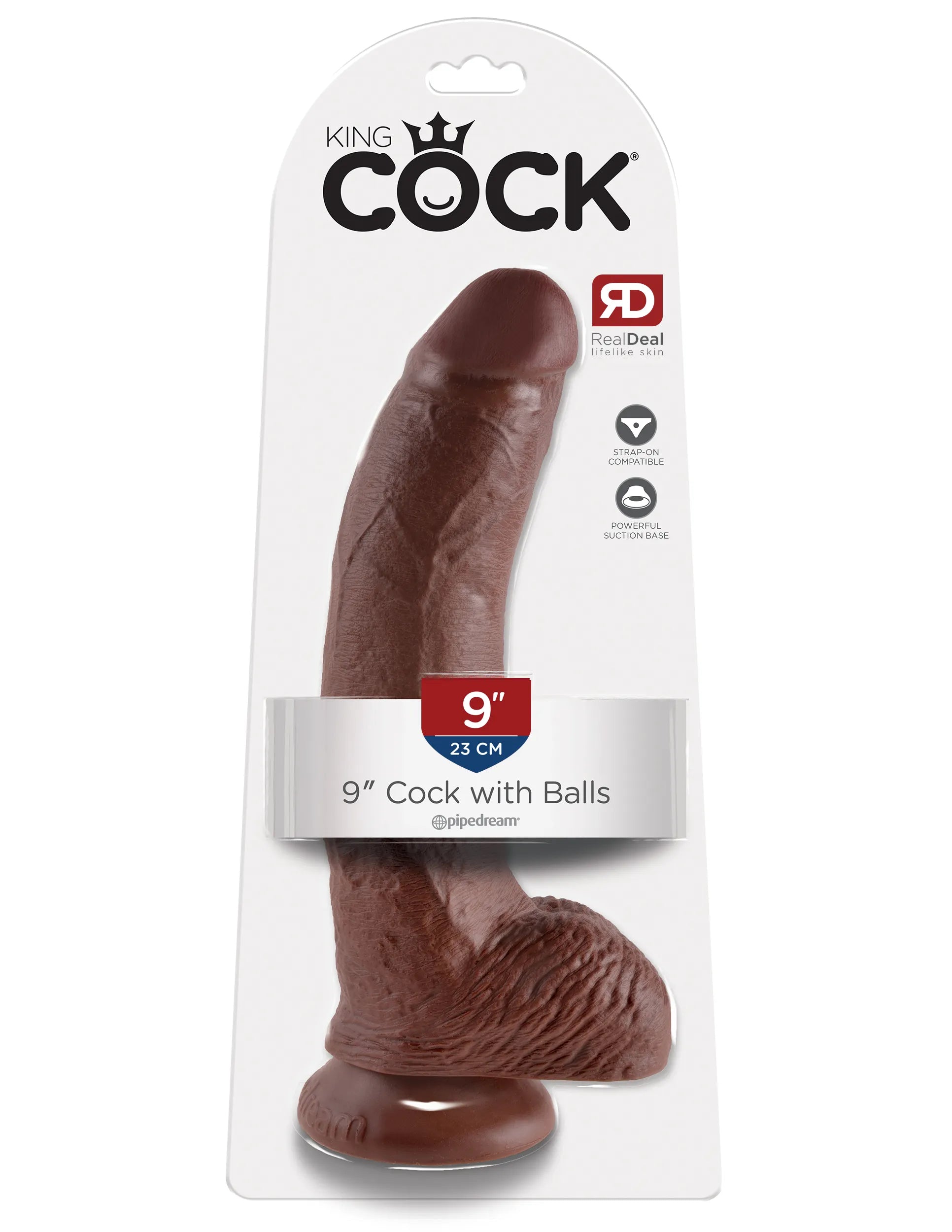Pipedream King Cock 9 Inch Suction Dildo with Balls > Dildos > Realistic Dildos