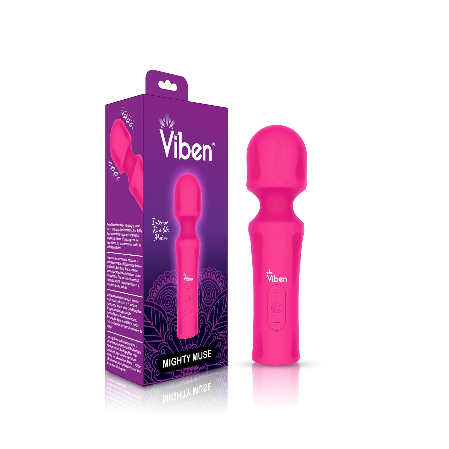 Viben Mighty Muse Massager (Hot Pink) – Ergonomic Massager > Sex Toys > Mini Massagers