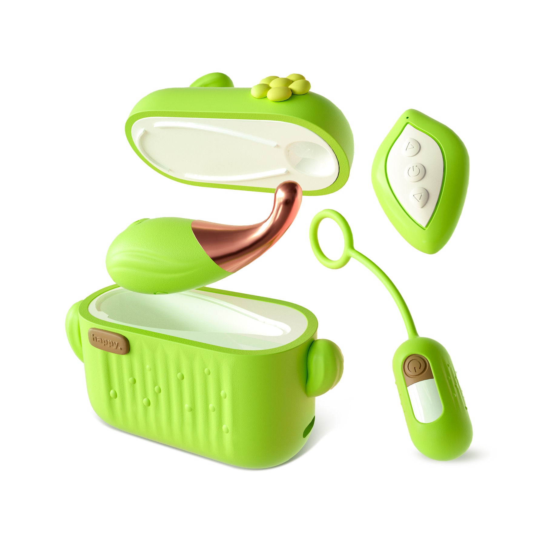 Play With Me Blooming Bliss Mini Vibrator Set with USB-C Case Green BULLETS