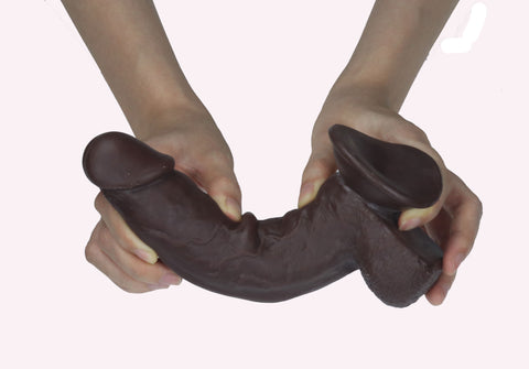 Get Lucky 7.5 Inch Realistic Dark Brown Dildo for Adults Dongs Realistic