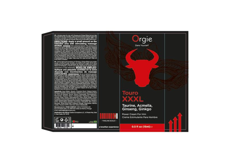 Orgie Touro XXXL Power Cream for Him – 15ml Erection Enhancer Cream > Essentials > Mens Enhancers