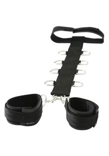 Soft Nylon Neck and Wrist Restraint with Neoprene Cuffs – Nylon Restraint Set Black > Bondage Gear > Restraints Main image