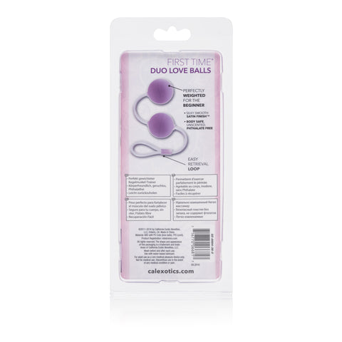 First Time Love Balls Duo Lover Kegel Balls - Purple, 1.25 Inch Each, ABS Material > Sex Toys For Ladies > Kegel Exercise