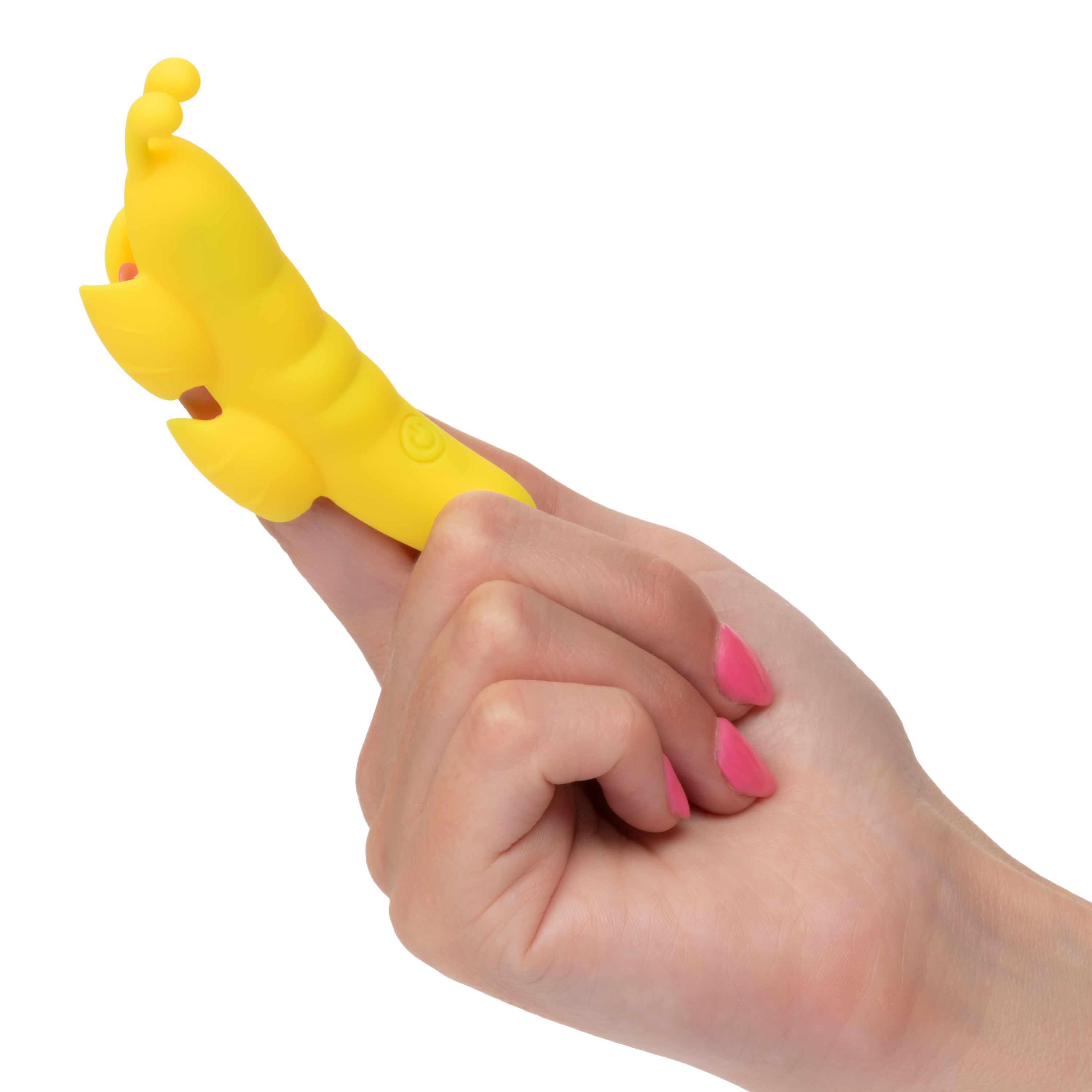 Neon Vibes The Butterfly Vibe Yellow Silicone Finger Teaser with 10 Functions and Rechargeable Finger Stimulator