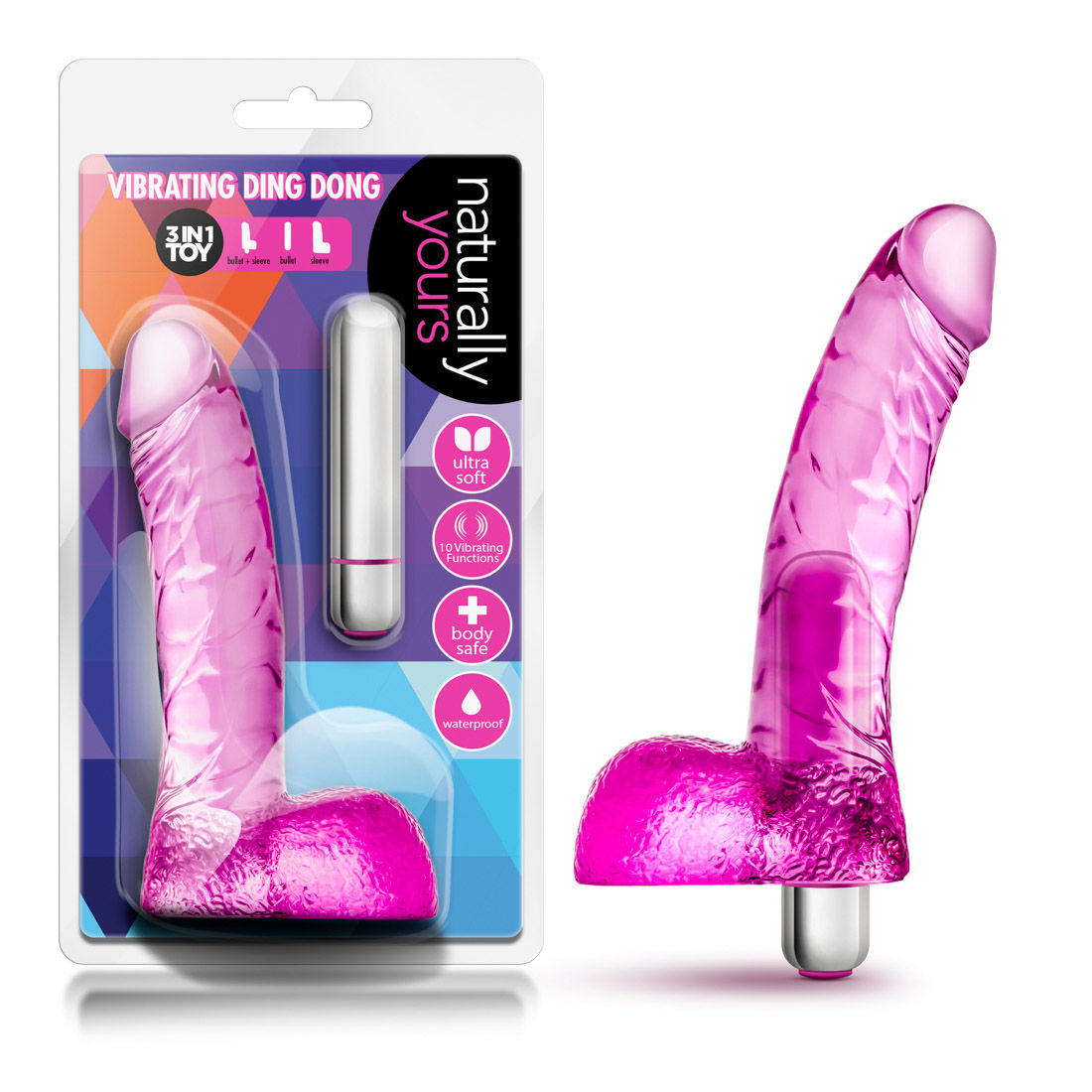 Naturally Yours Clear Vibrating 6.5" Dong > Vibrators > Realistic Vibrators