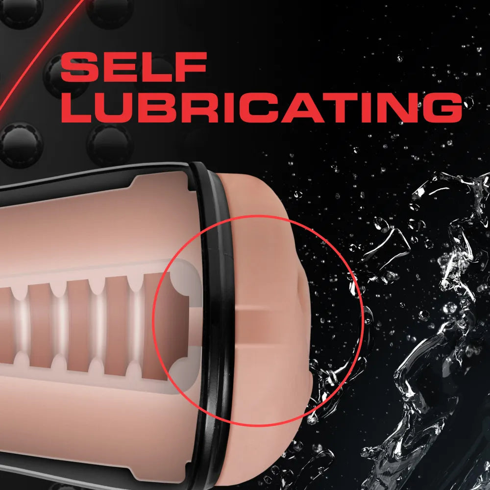M for Men Soft and Wet Self-Lubricating Stroker Cup with Pleasure Ridges and Orbs > Sex Toys For Men > Masturbators > Manual