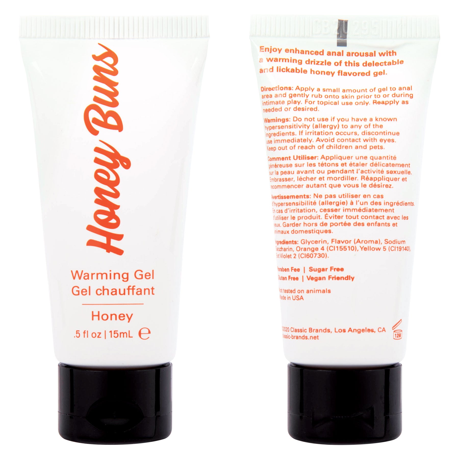 Honey Buns Warming Lickable Gel for Intimate Anal Play 15ml Anal Lubricant