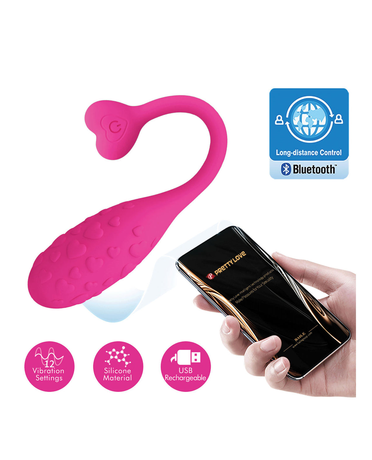 Pretty Love Fisherman (Pink) – App-Controlled Long Distance Couples Vibrator > Sex Toys > Remote Control Toys