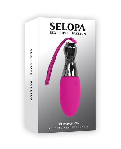 Selopa Vibrating Egg with Chrome Handle - Pink 11.9cm Pink EGGS