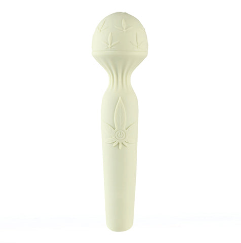 Maia Marlie 420 Massage Wand 20.6 cm USB Rechargeable with Hemp Leaf Design Green Electric Massager