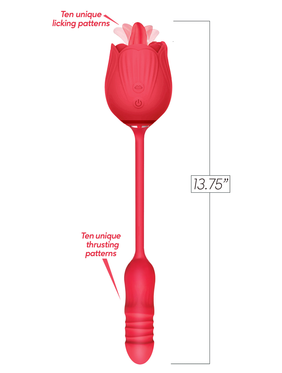 Wild Rose Lick & Thrust - Air Pulse Vibrator > Sex Toys For Ladies > Rose Stimulators