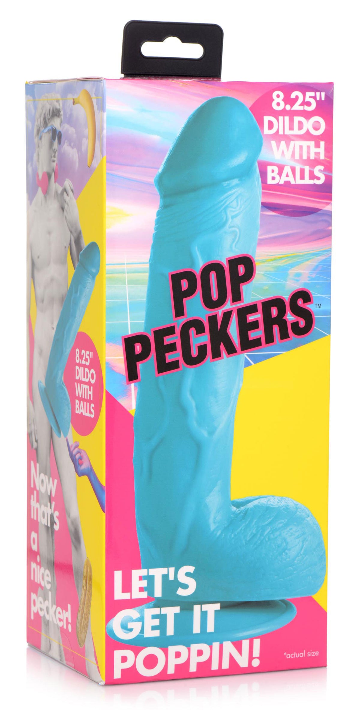 Pop Pecker 8.25 Inch Realistic Dildo With Suction Base Light Blue > Dildos > Realistic Dildos
