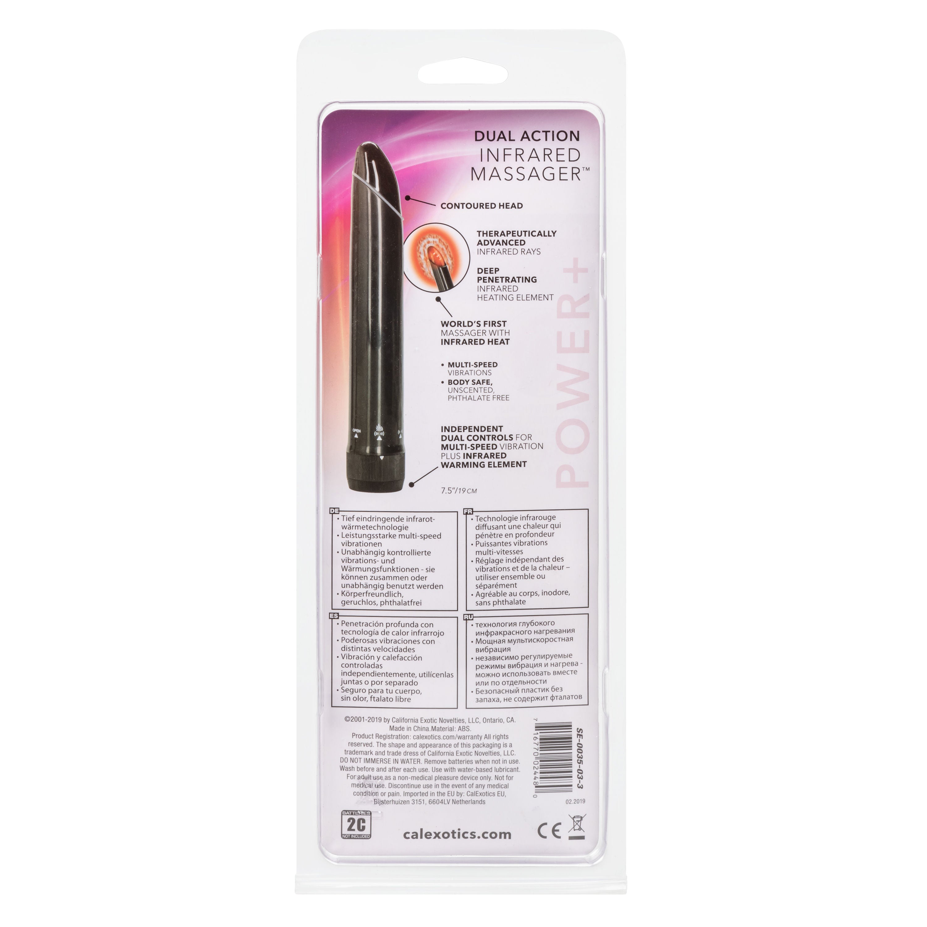 Dual Action Infrared Warming Massager for Therapeutic Intimacy Vibrators