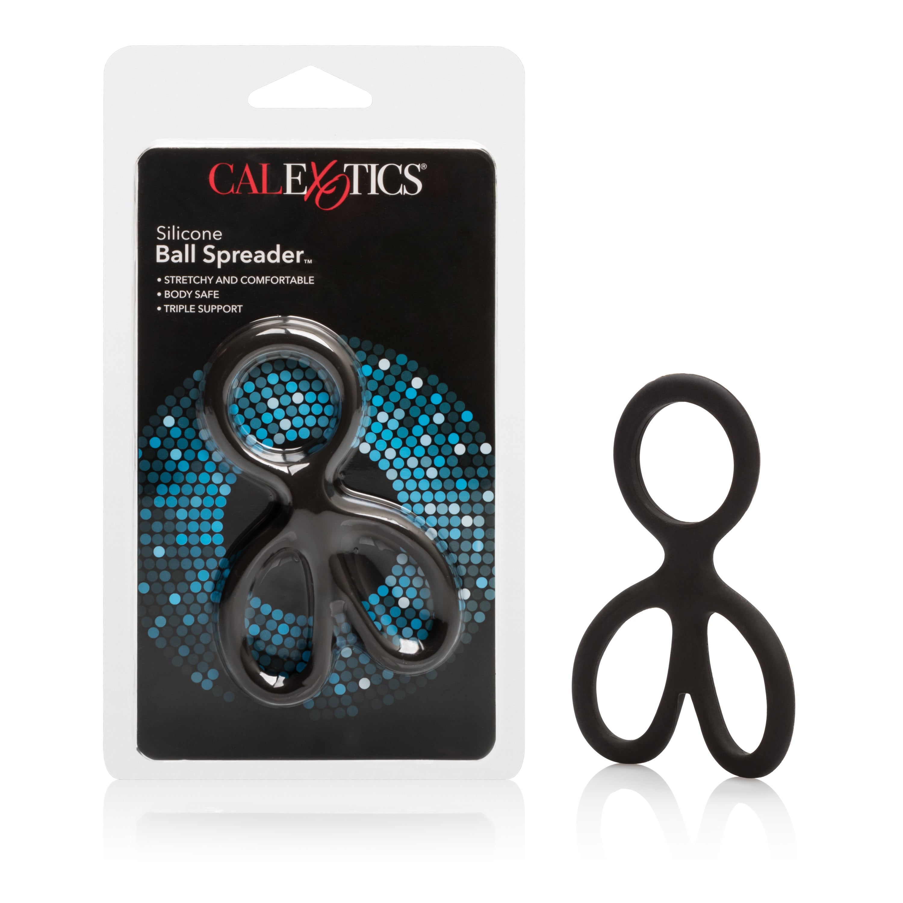 CalExotics Silicone Ball Spreader with Independent Scrotum Rings Ball Stretcher