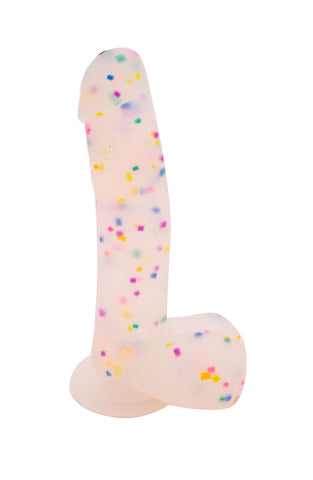 Get Lucky Confetti Bendable Dildo 8.5 Inch Silicone Toy DONGS