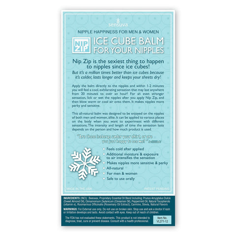Nip Zip Ice Cube Strawberry Mint Nipple Balm Cooling Cream > Sex Toys > Nipple Stimulators