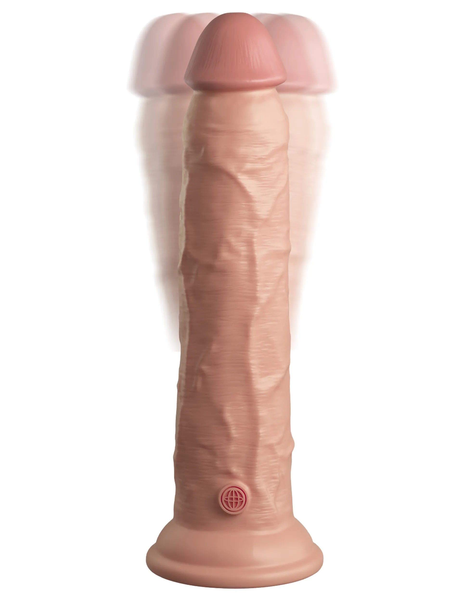 King Cock Elite 9 Inch Dual Density Silicone Rechargeable Vibrating Dildo With Remote > Vibrators > Realistic Vibrators