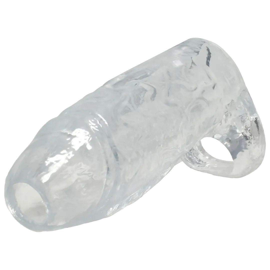 Titanmen Cock Sleeve with Ball Strap 6 Inch Clear – Silicone Sleeve > Sex Toys For Men > Penis Sleeves