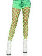 Jumbo Pothole Neon Green Net Tights One Size Adult Hosiery > Clothes > Hosiery > Pantyhose & Tights
