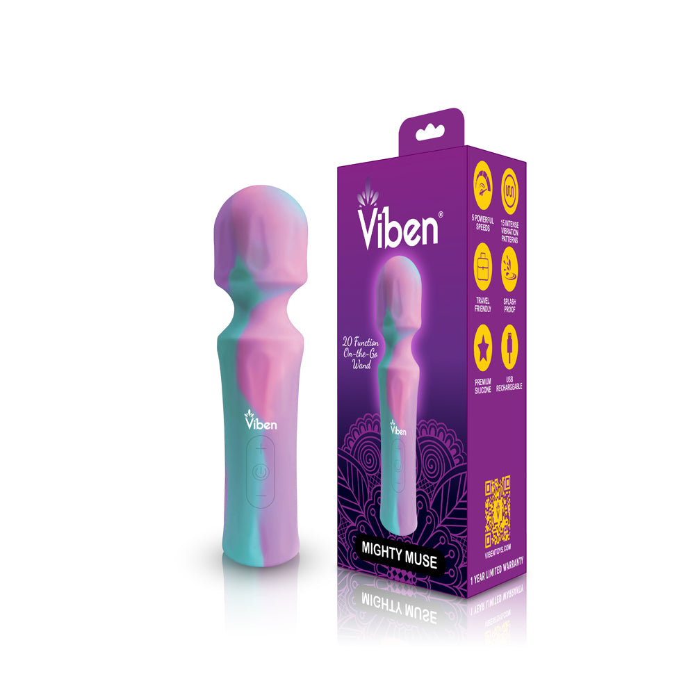Mighty Muse Mini Massager Silicone Vibrator With 15 Modes Electric Massager