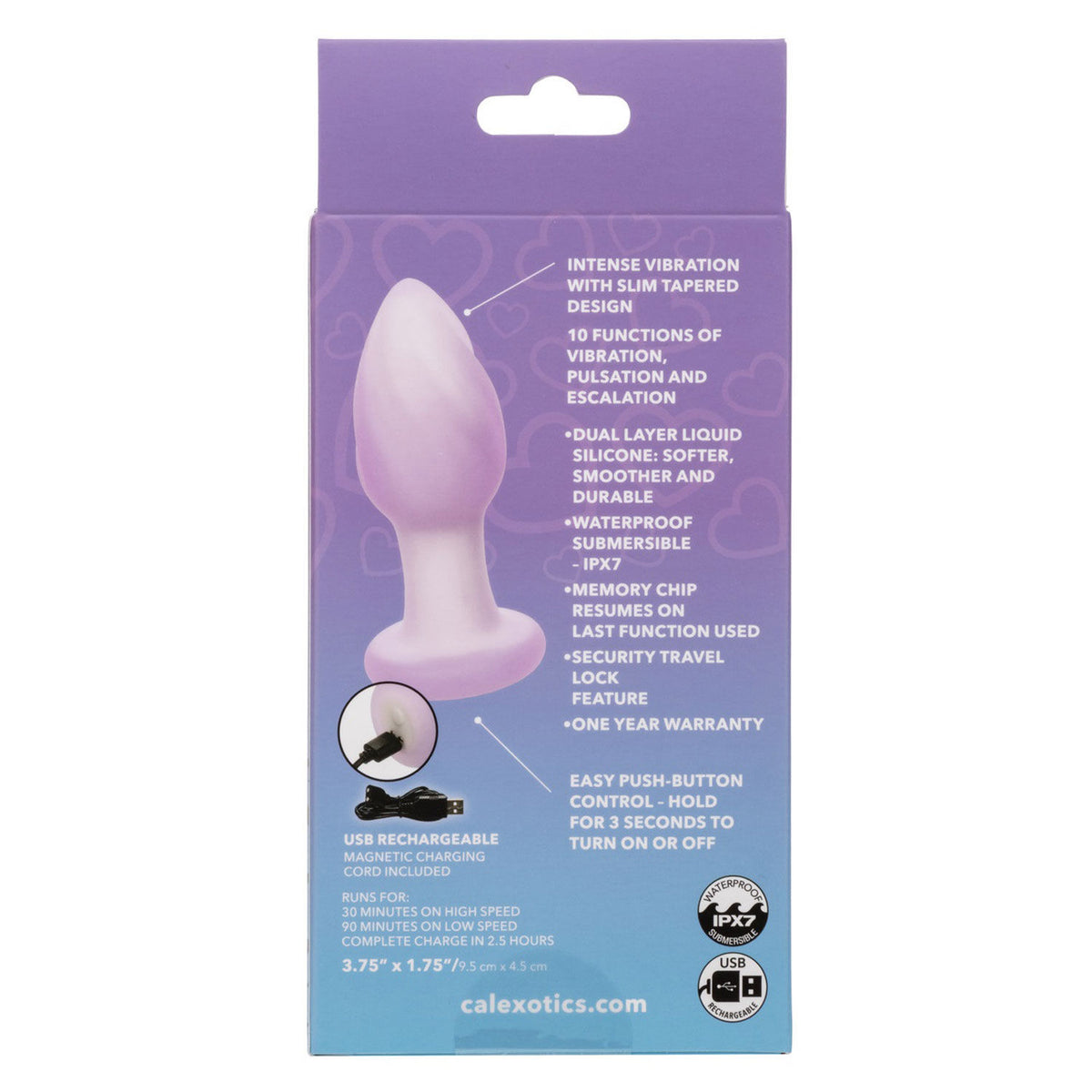 Lavender Haze Ridge Probe – Slim 3.75 Inch Ridged Vibrating Butt Plug > Anal Range > Vibrating Butt Plugs