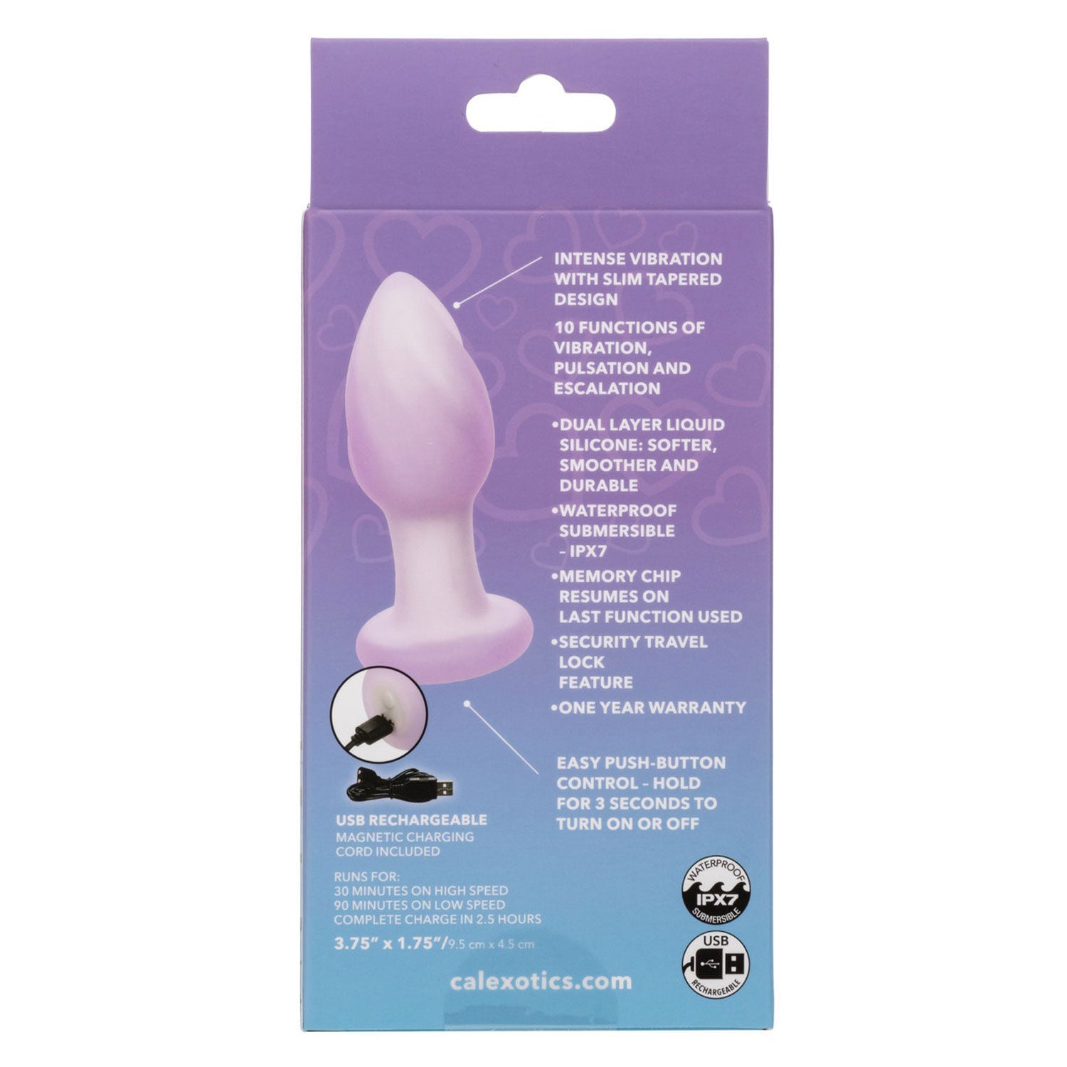 Lavender Haze Ridge Probe – Slim 3.75 Inch Ridged Vibrating Butt Plug > Anal Range > Vibrating Butt Plugs