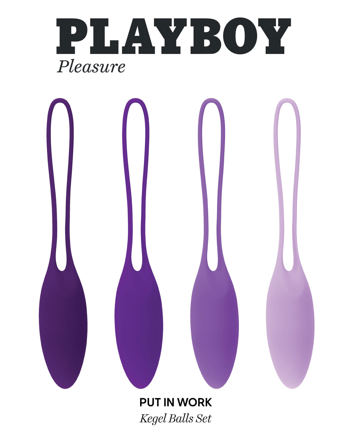 Playboy Pleasure Put In Work Kegel Ball Set – 4-Piece Pelvic Floor Exercise Kit > Sex Toys For Ladies > Kegel Exercise