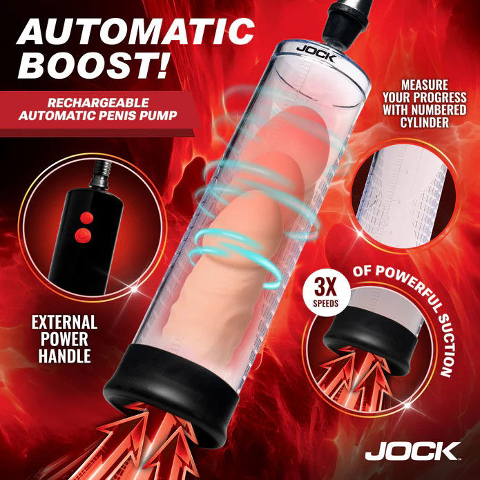 Power Up Rechargeable Automatic Penis Pump (Clear) > Pumps > Penis Pumps Electric