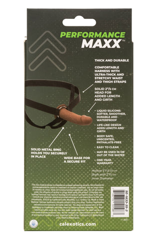 Performance Maxx Life-Like Extension with Harness Brown 2 Inch Length STRAP-ONS